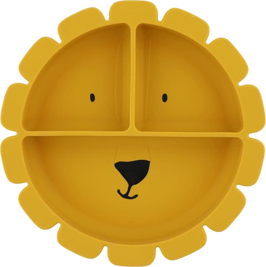 Trixie Sr. León Plato de Silicona con Ventosa para Bebés y Niños Pequeños con Ventosa Fuerte, Antideslizante, Apto para Microondas y Lavavajillas, Perfecto para Destete y Control del Bebé