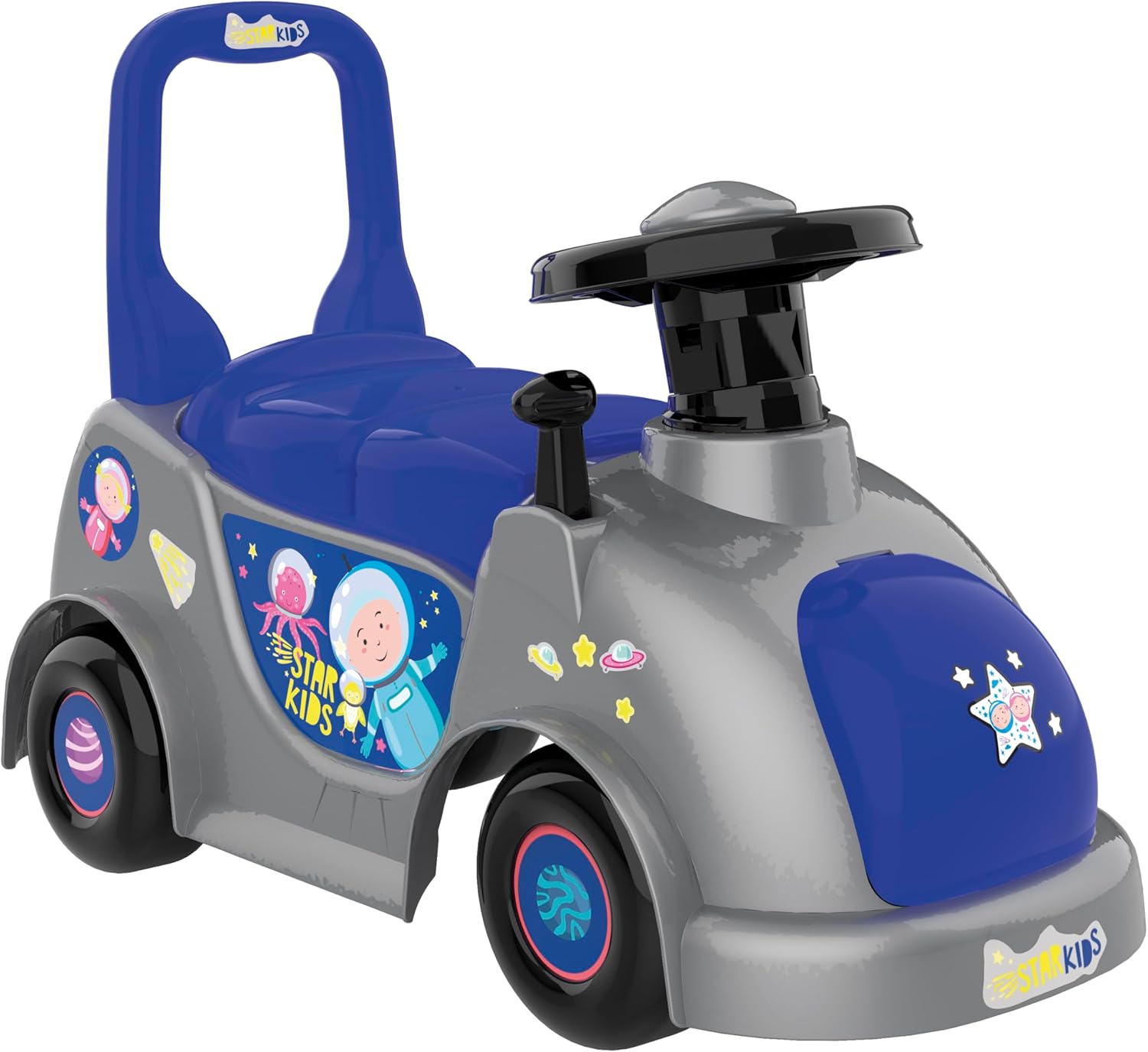 Chicos - Starkids Andador para Bebé con Diseño Ergonómico y Asa de Empuje | Andador Evolutivo tipo Correpaslos Bebés Desde 10 Meses | Juguete de Actividades para Casa y Parque, Azul (35208)